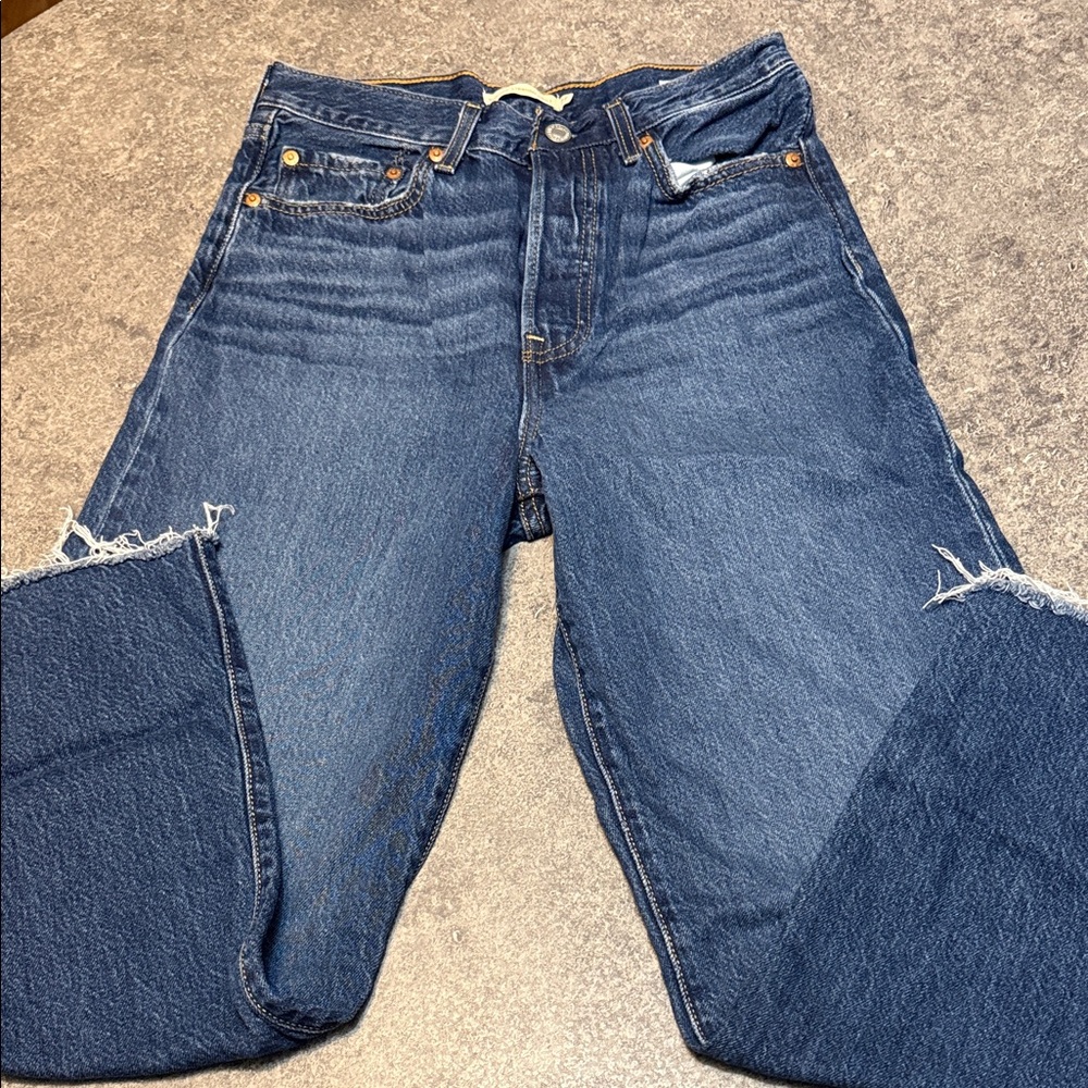 Levi's Women's Straight Leg Jeans in Deep Blue